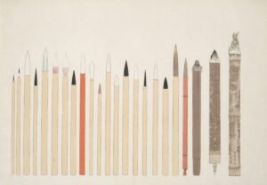 An illustration of writing brushes" The New York Public Library Digital Collections.