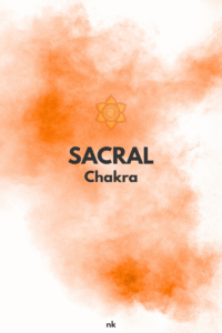 Sacral Chakra Blog Graphic with Paint Dust