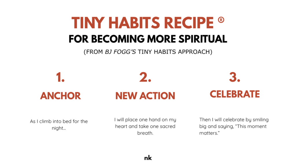 TINY HABITS FOR BECOMING MORE SPIRITUAL BLOG GRAPHIC